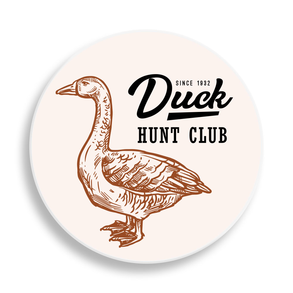 Hooked On Quack bird hunting humor hunt club auto truck suv 9x3.5 